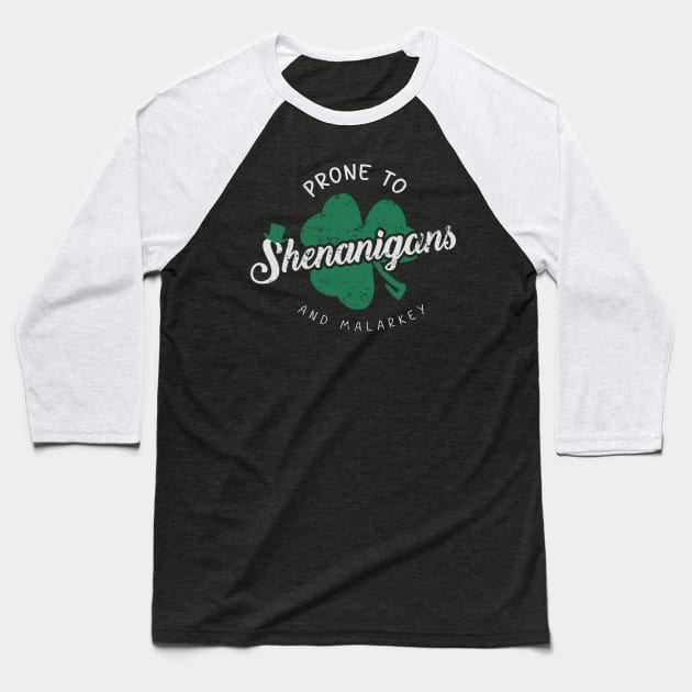 Prone-To-Shenanigans-And-Malarkey Baseball T-Shirt by Sanja Sinai Art